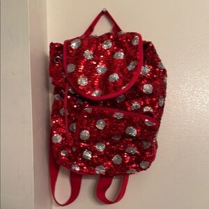 Sequin Red Backpack